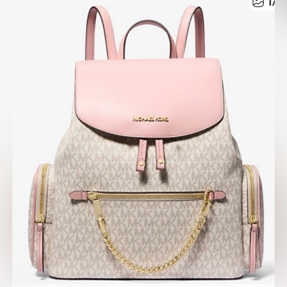 Michael Kors Blush Pink and Cream Backpack - Picture 1 of 5